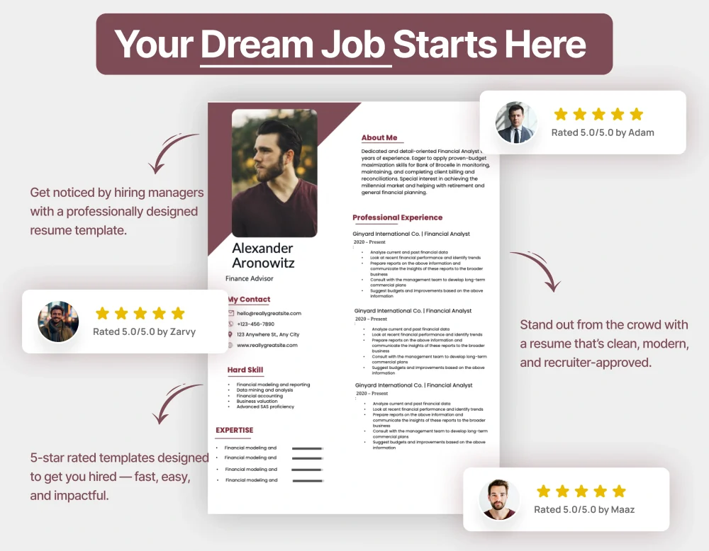 Minimalist Finance Advisor Resume Template - Image 4