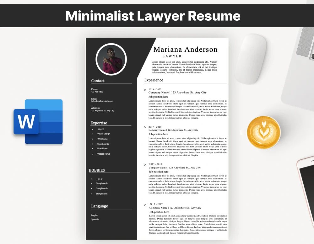 Minimalist Lawyers Resume Template
