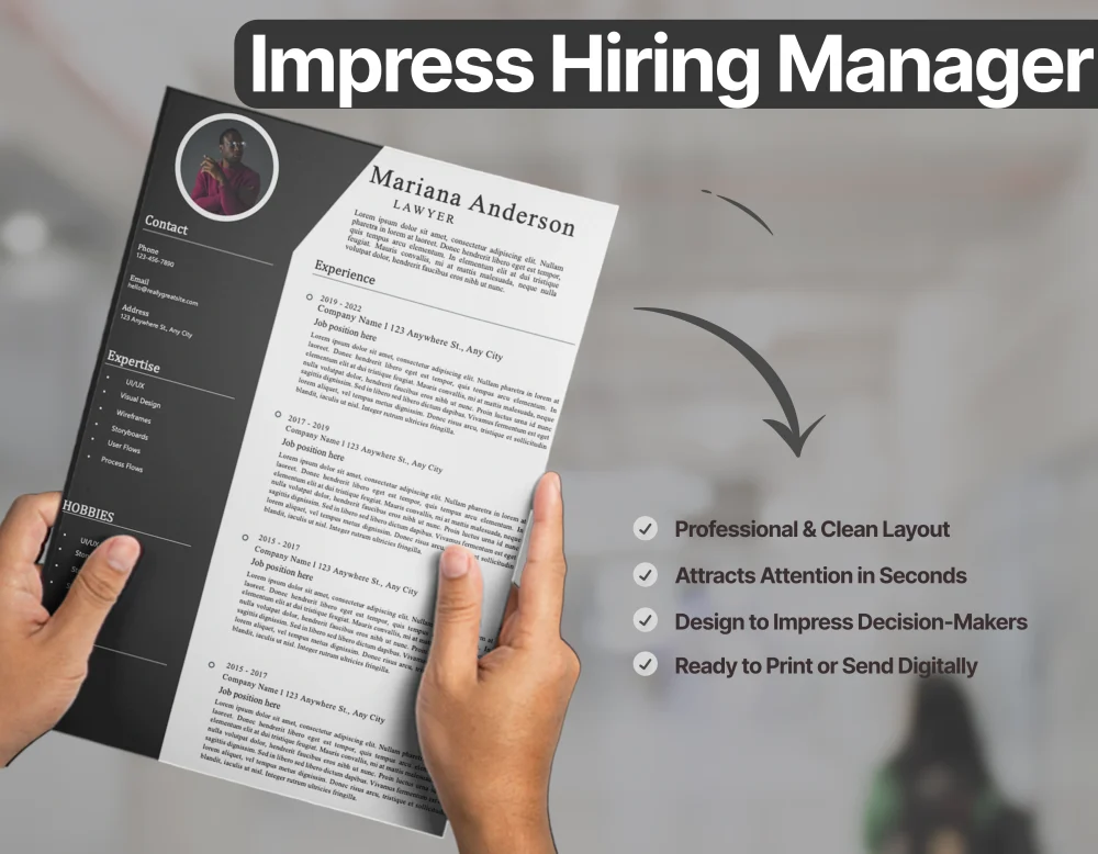 Minimalist Lawyers Resume Template - Image 3