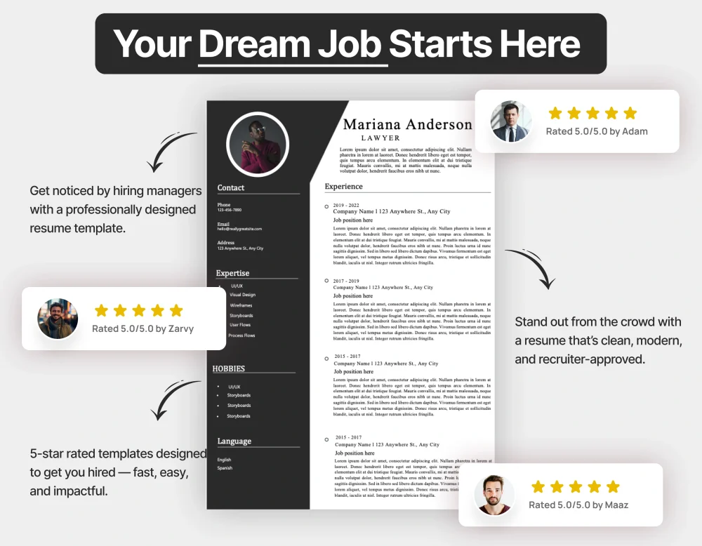 Minimalist Lawyers Resume Template - Image 4