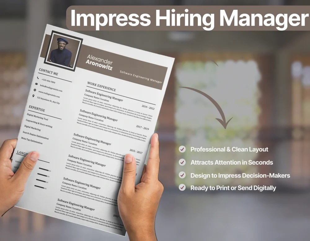 Minimalist Software Engineering Manager Resume Template - Image 3