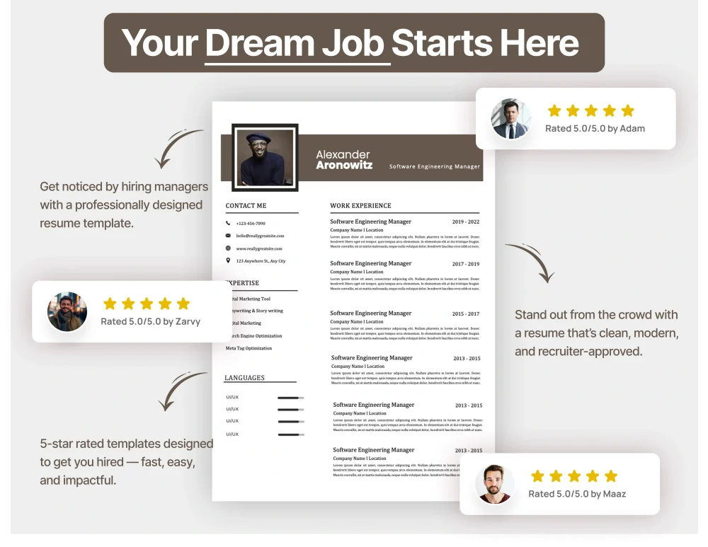 Minimalist Software Engineering Manager Resume Template - Image 4