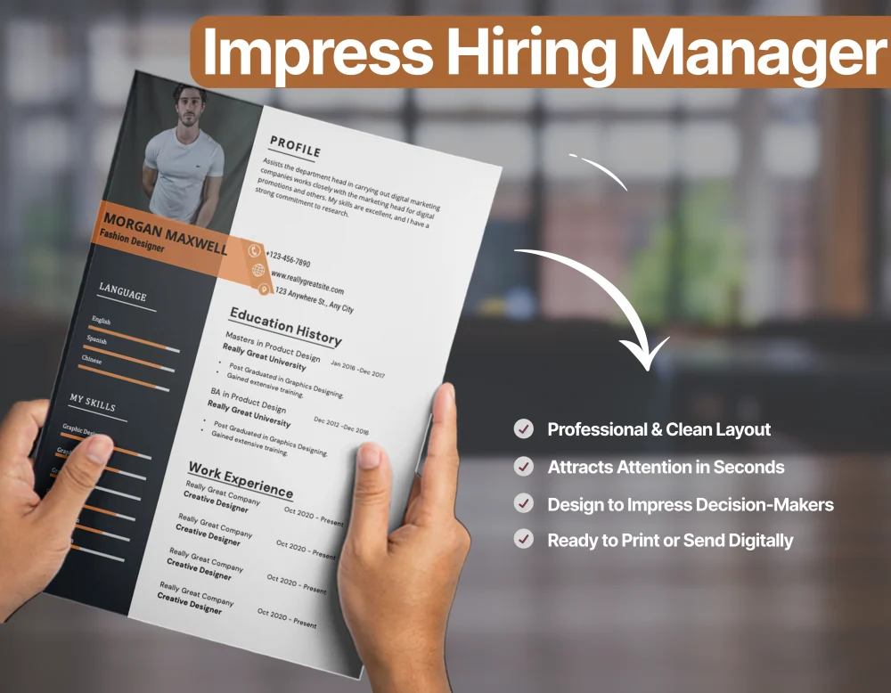 Modern Fashion Designer Resume Template - Image 3