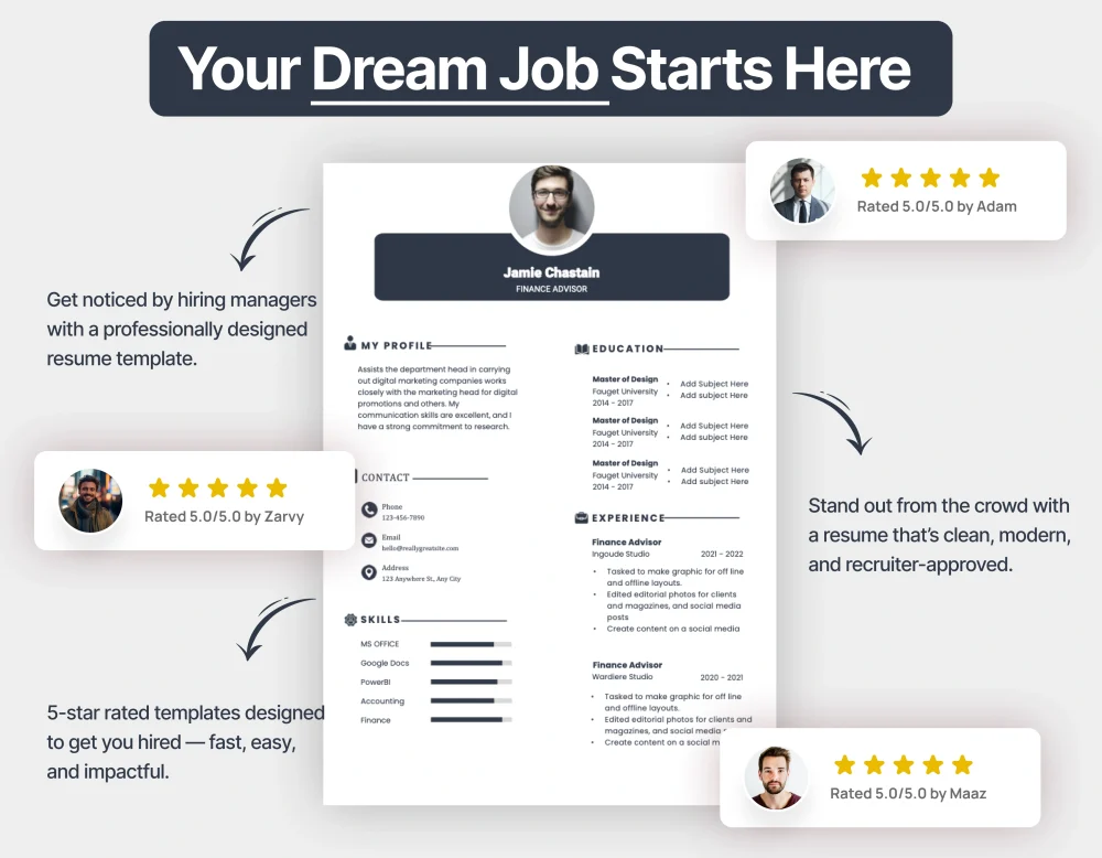 Modern Finance Advisor Resume Template - Image 4