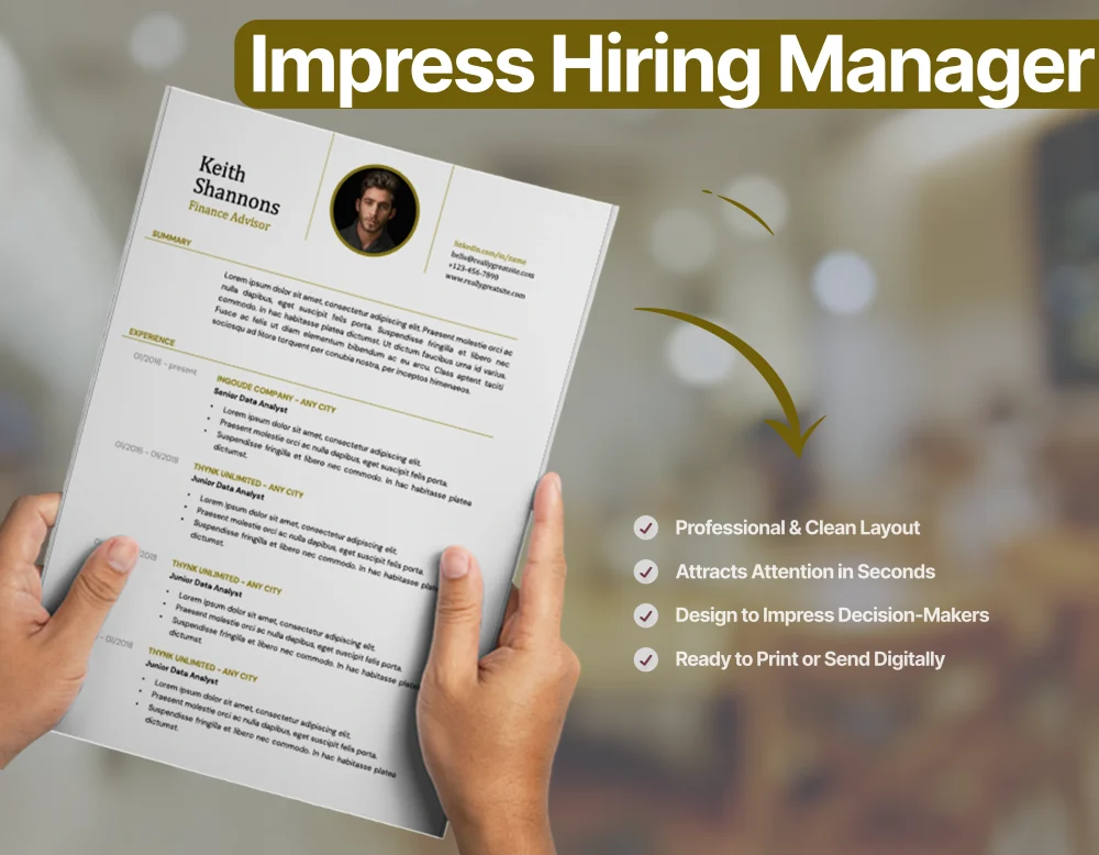 Professional Finance Advisor Resume Template - Image 3