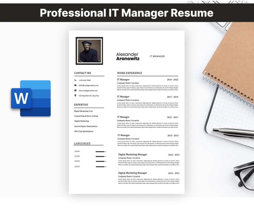 Professional IT Manager Resume Template