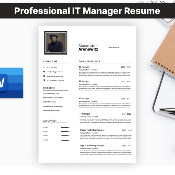 Professional IT Manager Resume Template
