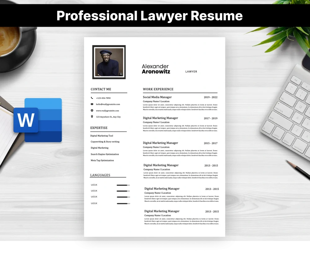Professional Lawyers Resume Template
