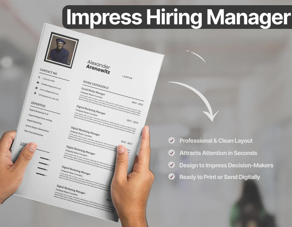 Professional Lawyers Resume Template - Image 3