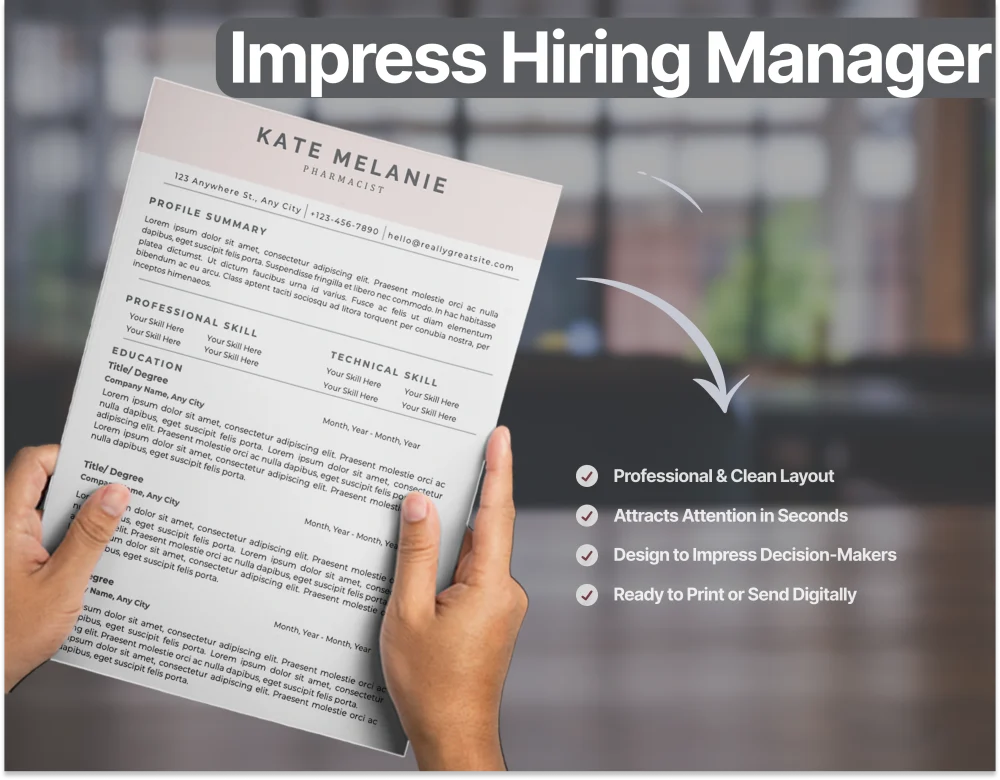 Corporate Pharmacist Resume Template - Image 3