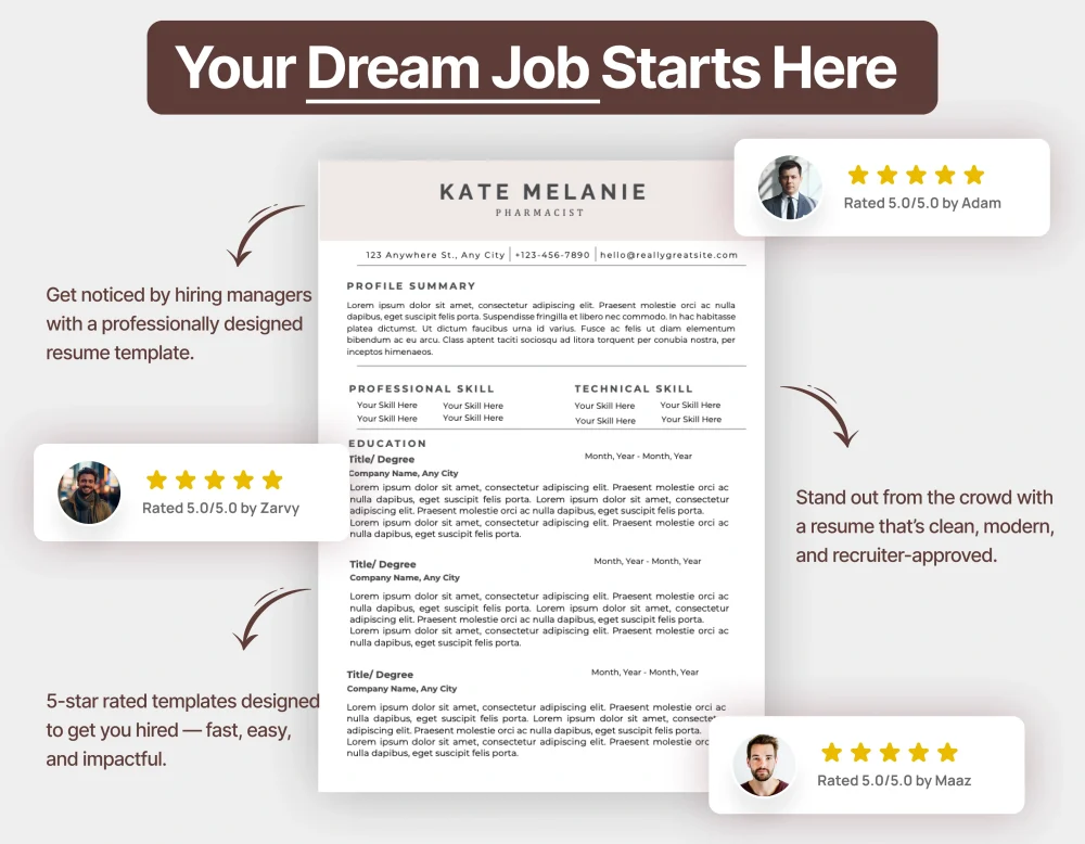 Corporate Pharmacist Resume Template - Image 4