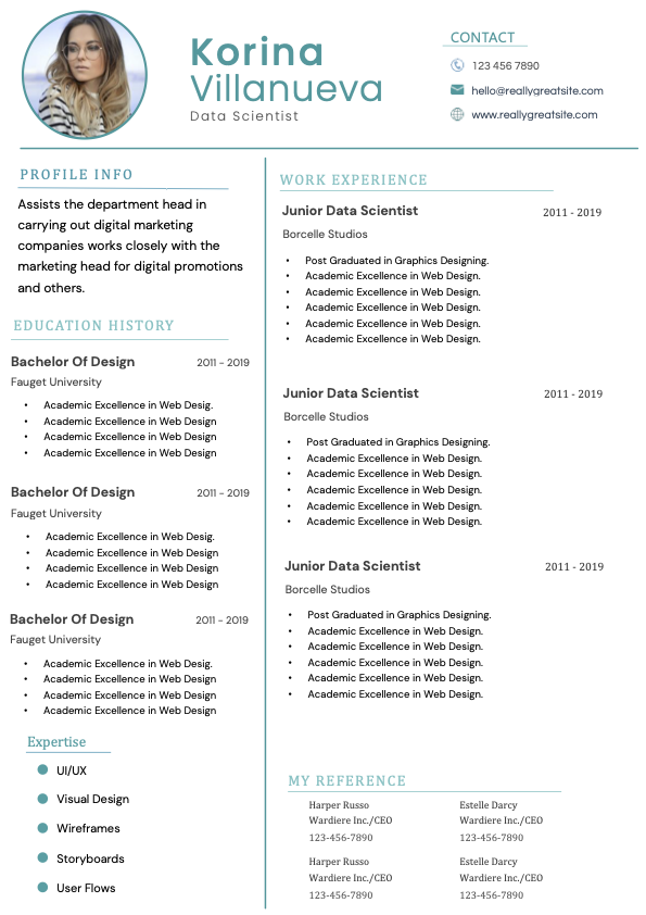 Modern Data Scientist Resume